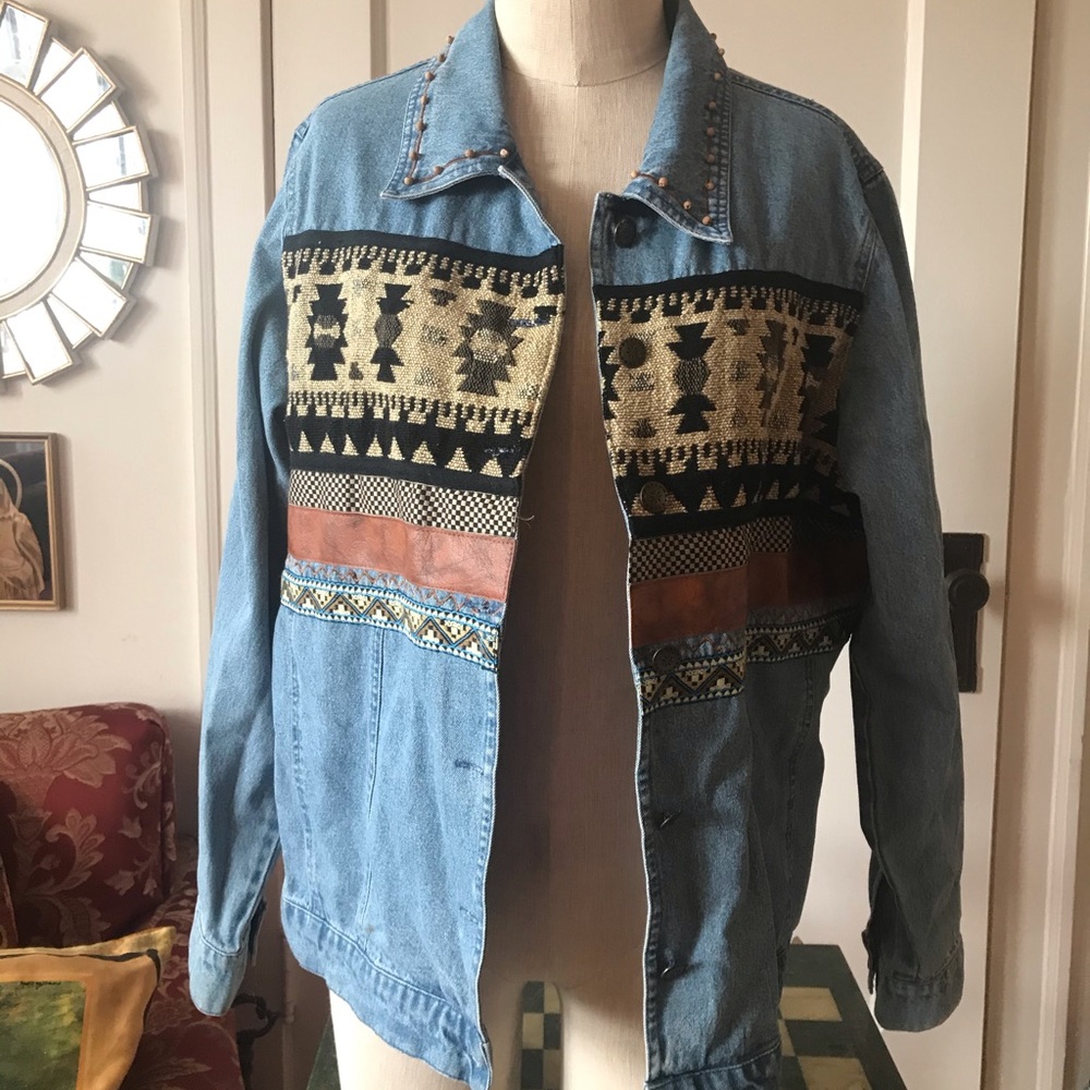 Adorned denim jacket